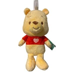 Disney Baby Winnie the Pooh Plush Red Shirt Pink Heart Kids NWT